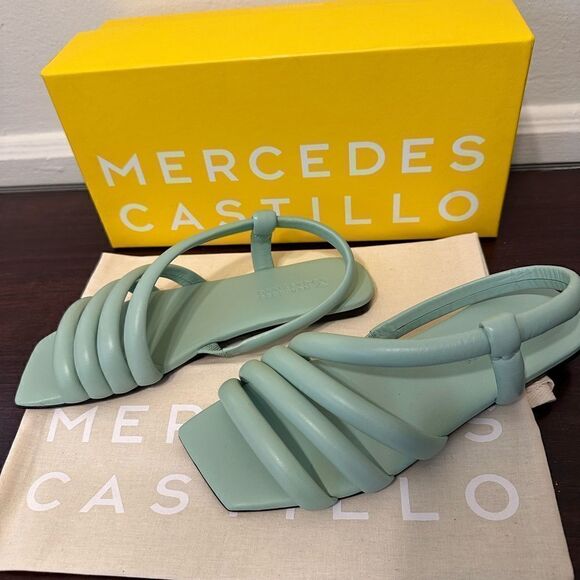 Mercedes Castillo top grain leather upper/ lining strappy sandal size 6/36 , NWT - Picture 11 of 16